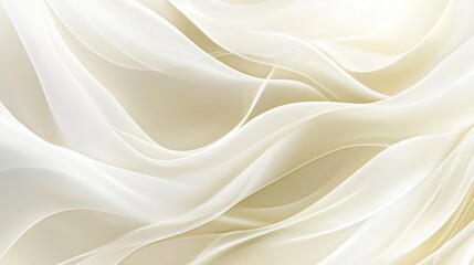 Fototapeta premium Abstract Beige and White Fabric Waves