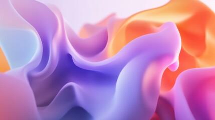 Obraz premium Abstract Image of Gradient Colored Flowing Shapes