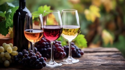 Naklejka premium Exploring the rich world of wine varieties, tasting notes, and pairing suggestions
