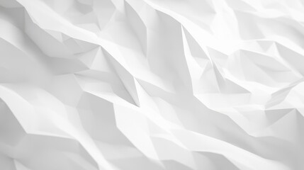 Abstract White Low Poly Geometric Surface