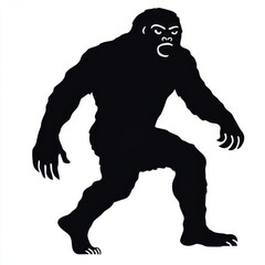 Obraz premium A menacing silhouette of a mythical creature, emphasizing its muscular build and fierce expression.