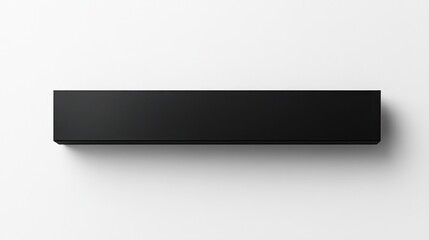 Black Rectangular Box on White Background