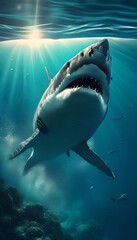 Obraz premium great white shark