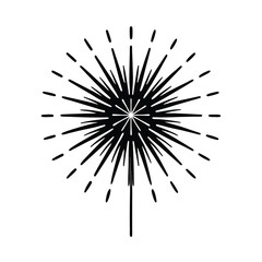 Obraz premium American black and white fireworks