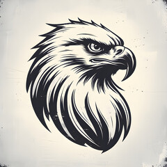 Fototapeta premium eagle on a grunge background logo