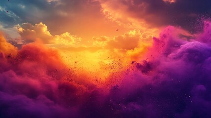 Obraz premium Explosive Colors in the Sky