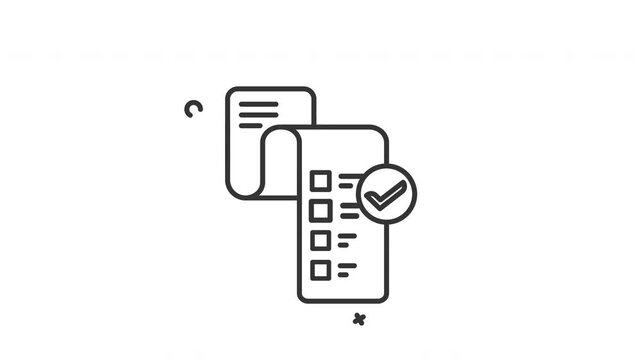 financial statement icon animation receipt loop motion graphic video design