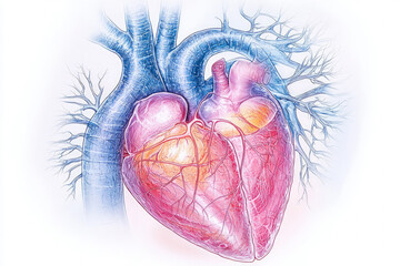 A detailed anatomical illustration of the endocardium, highlighting its structure and function.