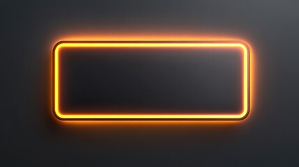 Illuminated Orange Rectangle on Gray Background