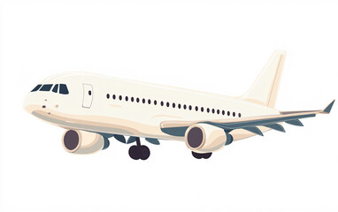 Obraz premium Airplane illustration in various angles and styles. Aircraft depicted as a vector graphic design. Transportation theme with commercial aviation concept.
