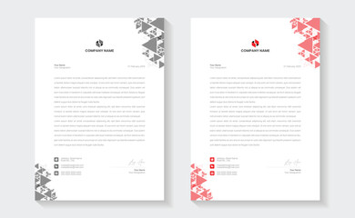 Professional business stationery design.Modern Creative & Clean business style letterhead bundle of your corporate project design. Set to print. modern business letterhead in abstract design.