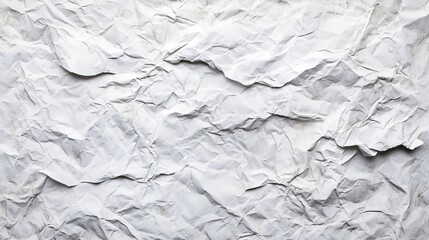 A white paper with a lot of wrinkles and creases