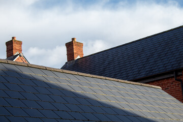 roof and chimney against the sky