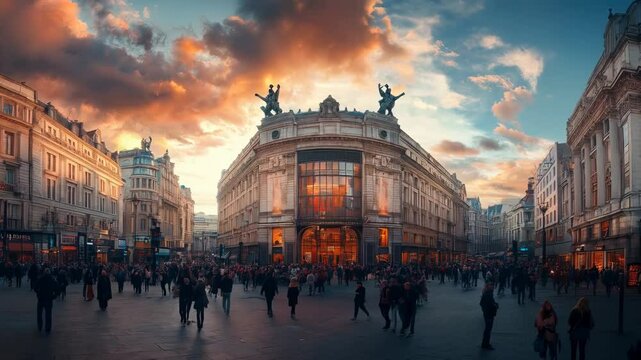 Brussels Sunset: A Panoramic View of Galeries Royales Saint-Hubert