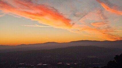 Fototapeta premium sunset in the mountains