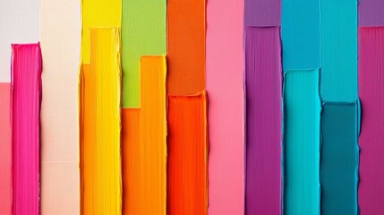 Naklejka premium Vibrant color palette art studio visual artwork creative environment close-up view conceptual expression