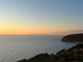 sunset over the sea