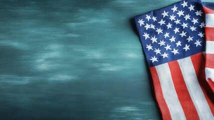 Land of the Free Home of the Brave Typography with American Flag Elements