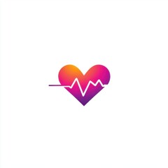 An elegant illustration of a heart integrated with a pulse line, showcasing health and vitality.