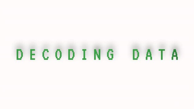 green abstract decoding data text, encrypted text being decrypted, depth and shadow effects, cyber security and data protection concept