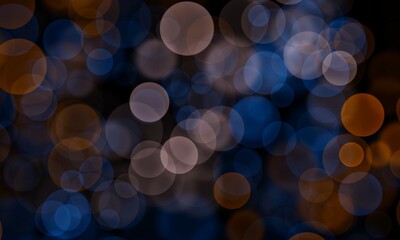 Colorful bokeh lights create a magical atmosphere in the night sky