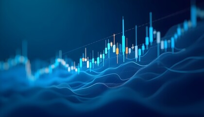 Naklejka premium Trading graph chart