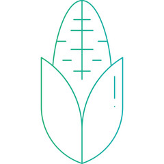 Corn single vector icon illustration
