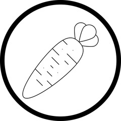 Carrot single vector icon illustration