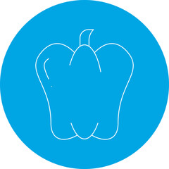 Pepper single vector icon illustration