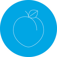 Plum single vector icon illustration