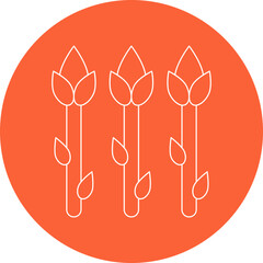 Asparagus single vector icon illustration
