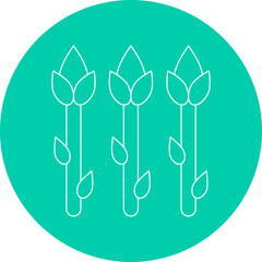 Asparagus single vector icon illustration