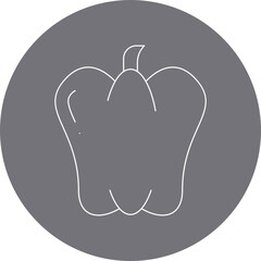 Pepper single vector icon illustration