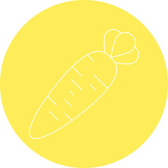 Carrot single vector icon illustration
