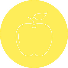Apple single vector icon illustration