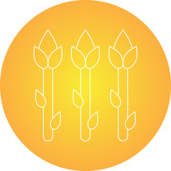 Asparagus single vector icon illustration