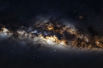 Fototapeta premium Stellar Splendor: A Nocturnal Tapestry of the Milky Way Galaxy Unraveled