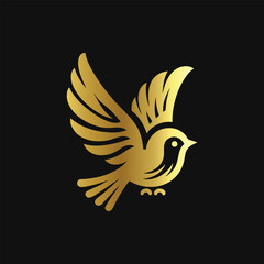 Golden Bird Silhouette: Majestic and Artistic Symbol
