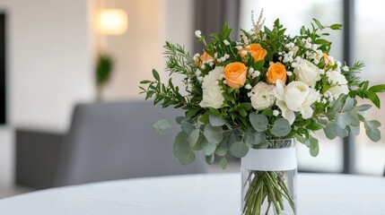 Interior Bouquet Arrangement on Table
