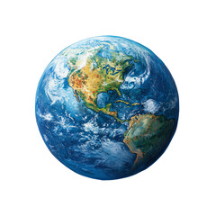 Earth globe isolated on transparent background