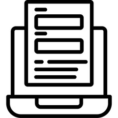 Fototapeta premium E-Statement Icon
