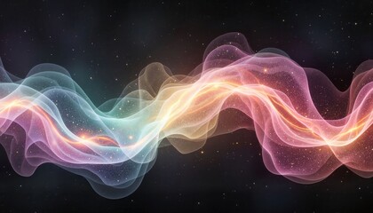 Obraz premium Ethereal galaxy drifting in cosmic void, dreamlike serenity