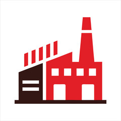 Fototapeta premium Manufacturing Factory Logo Simple Pictogram Design
