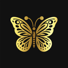 Elegant Gold Butterfly Contour: High-End and Exclusive Look
