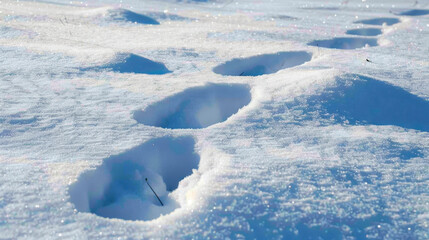 Fototapeta premium bird on winter snow wildlife