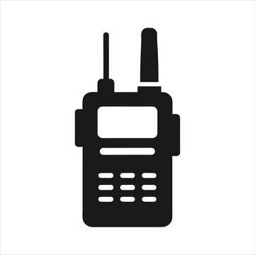 recommend clip art: Minimalist Walkie Talkie Icon Silhouette Vector Art for Design