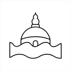 Fototapeta premium Worli Painting Icon Traditional Line Art Vector Illustration
