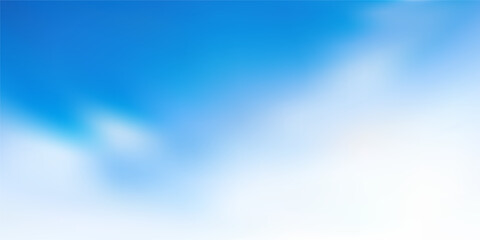 Sky blue medical tech background. Gradient watercolor light fluffy clouds for weather forecast app. Clear fresh winter sunny abstract day. Summer beach blurry bright heaven. Natural soft air panorama