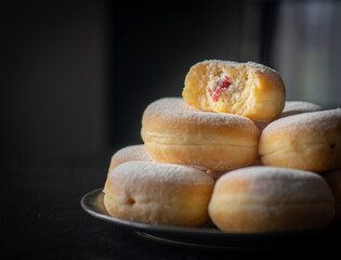 delicious beautiful donuts, homemade baking