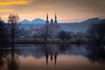 sunrise over the lake